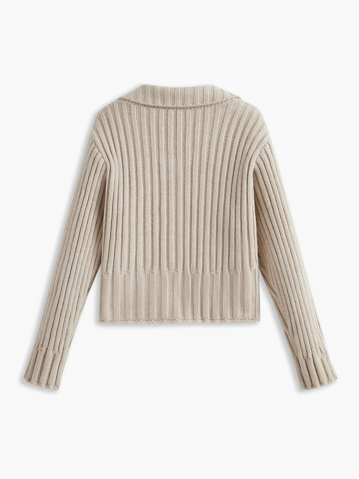 Contrast Button Ribbed Cardigan sold by COMMENSE product image thumbnail 4