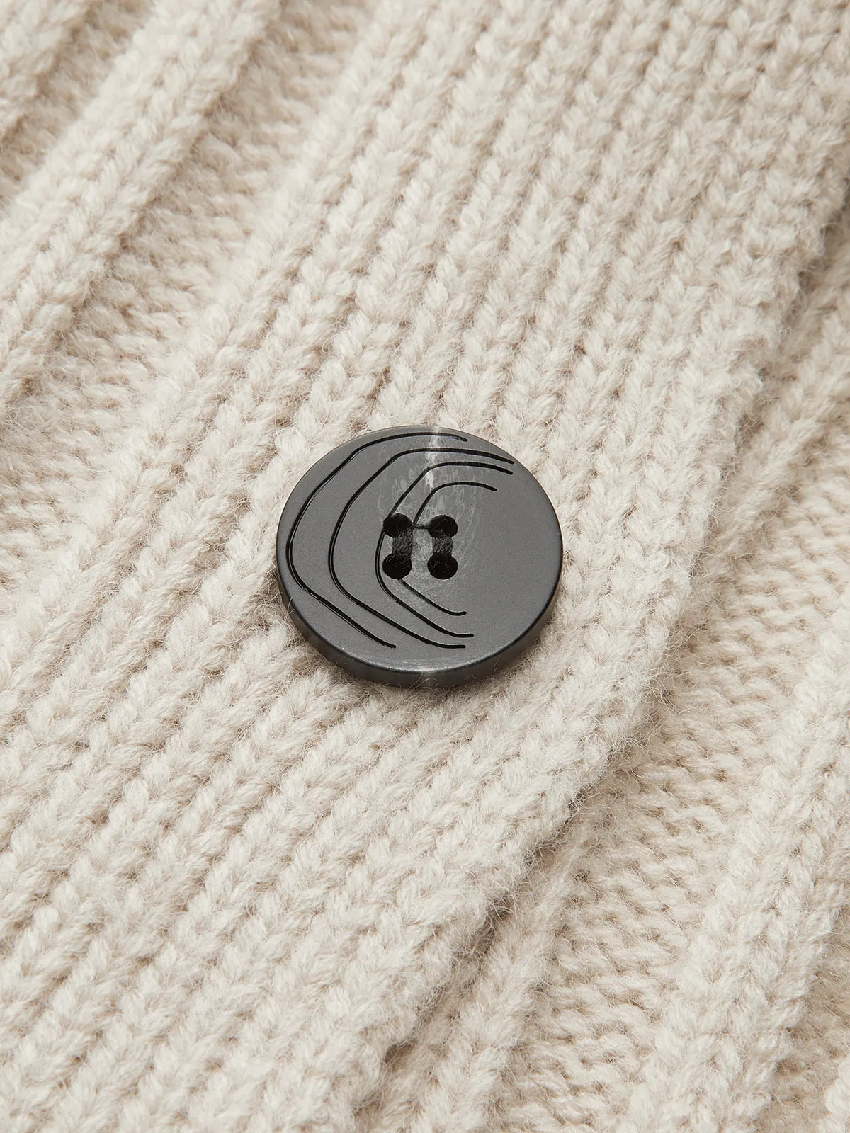 Contrast Button Ribbed Cardigan sold by COMMENSE product image thumbnail 2