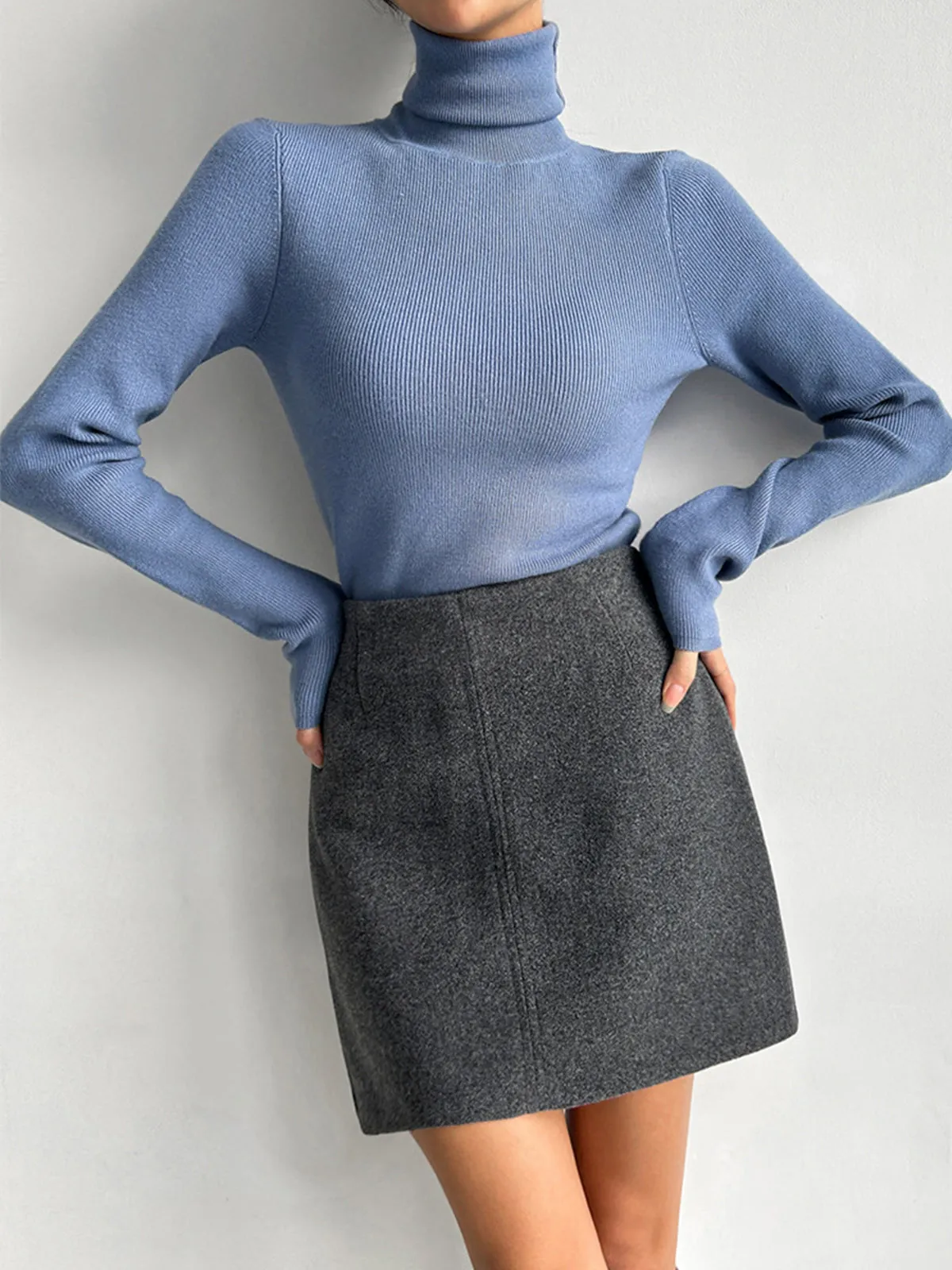 Leisure Piping A-Line Skirt sold by COMMENSE product image thumbnail 2
