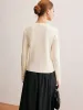 Two-Way Zip Sequins Cardigan sold by COMMENSE