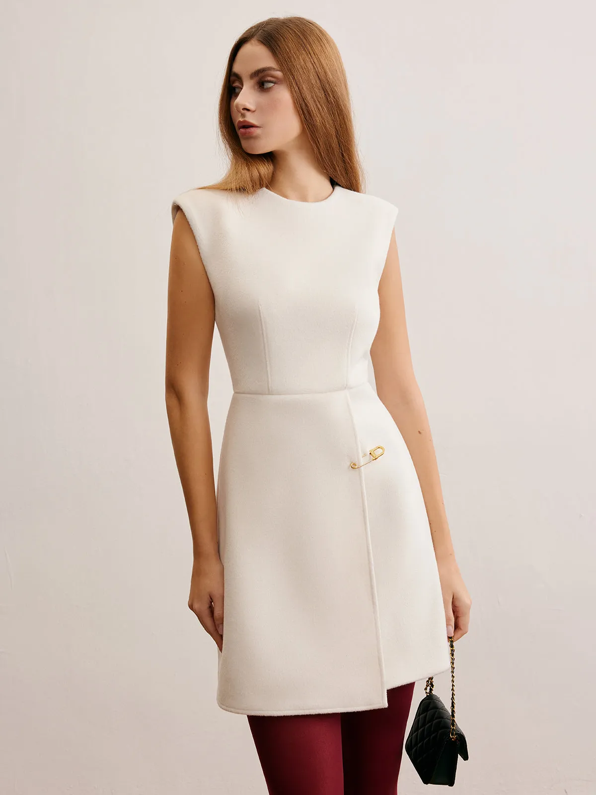 Pin-Detail Sleeveless Warm Dress sold by COMMENSE