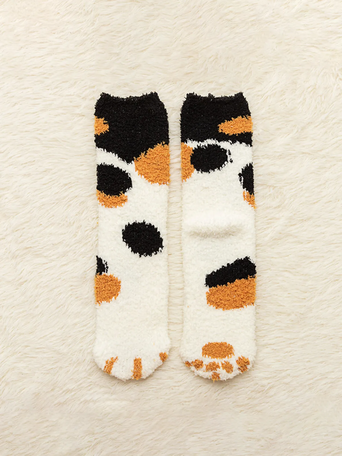 Coral Fleece Polka Dot Socks sold by COMMENSE