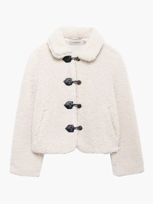 Lapel Fleece Winter Jacket sold by COMMENSE