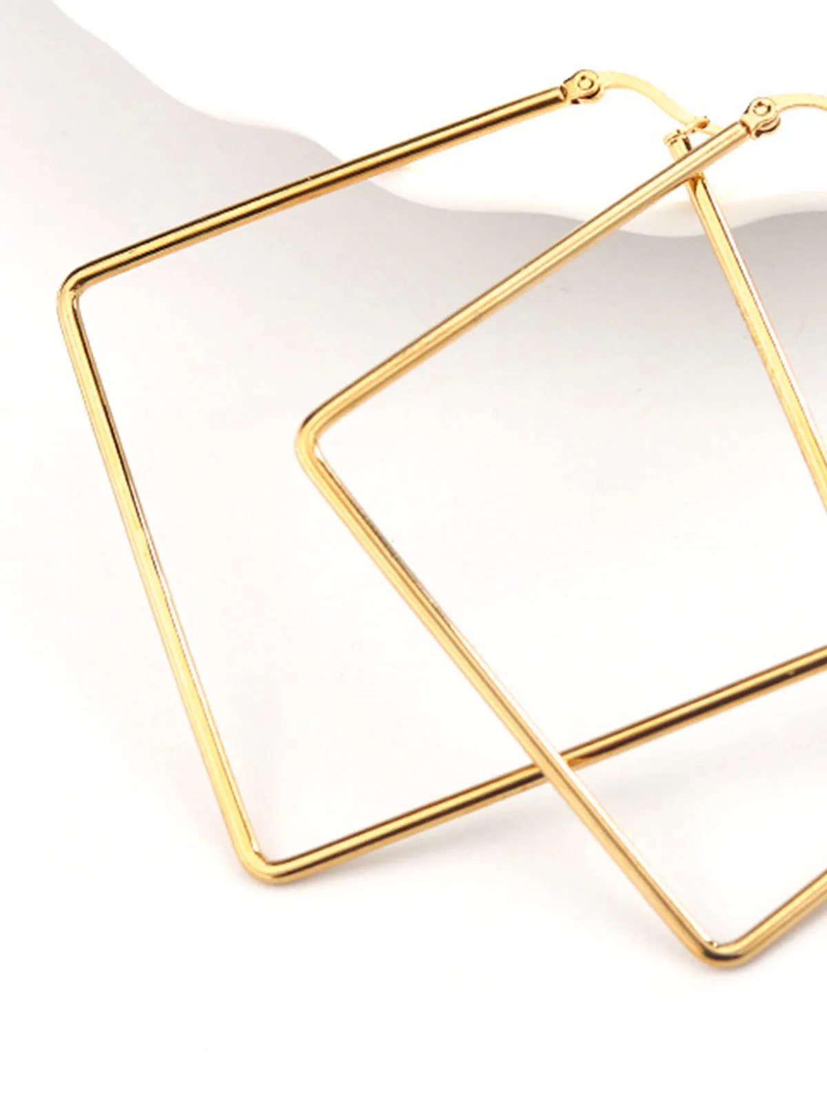 Geometric Square Pendant Earrings sold by COMMENSE product image thumbnail 3