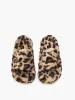 Leopard Fuzzy Platform Slippers sold by COMMENSE