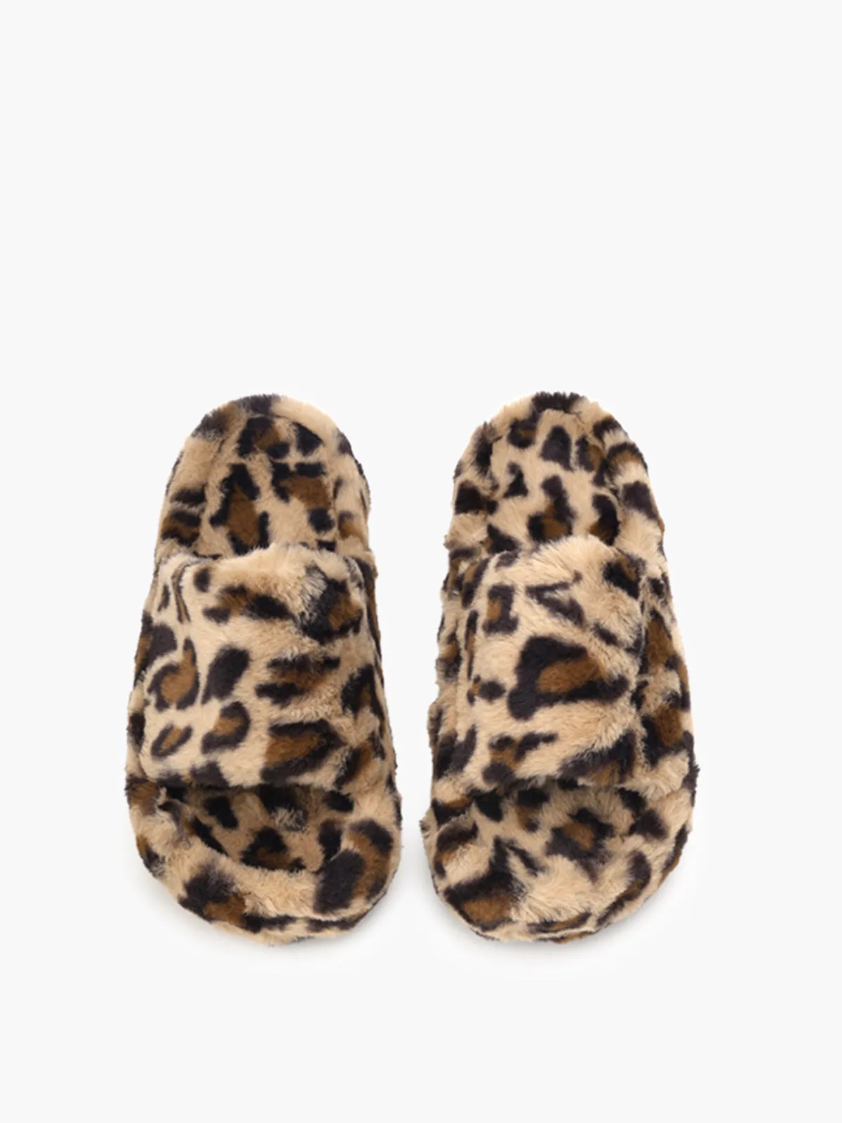 Leopard Fuzzy Platform Slippers sold by COMMENSE product image thumbnail 2