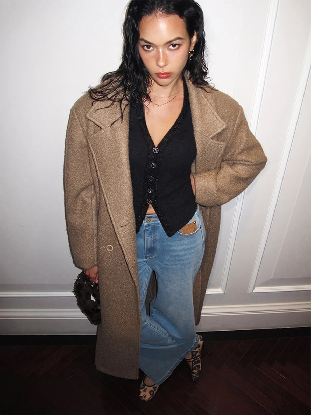 Split Pockets Tweed Coat sold by COMMENSE product image thumbnail 4