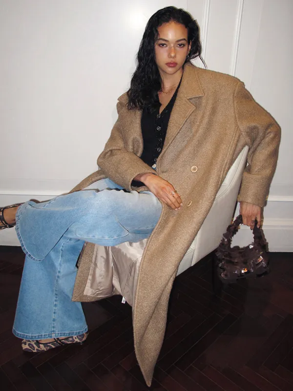 Split Pockets Tweed Coat sold by COMMENSE