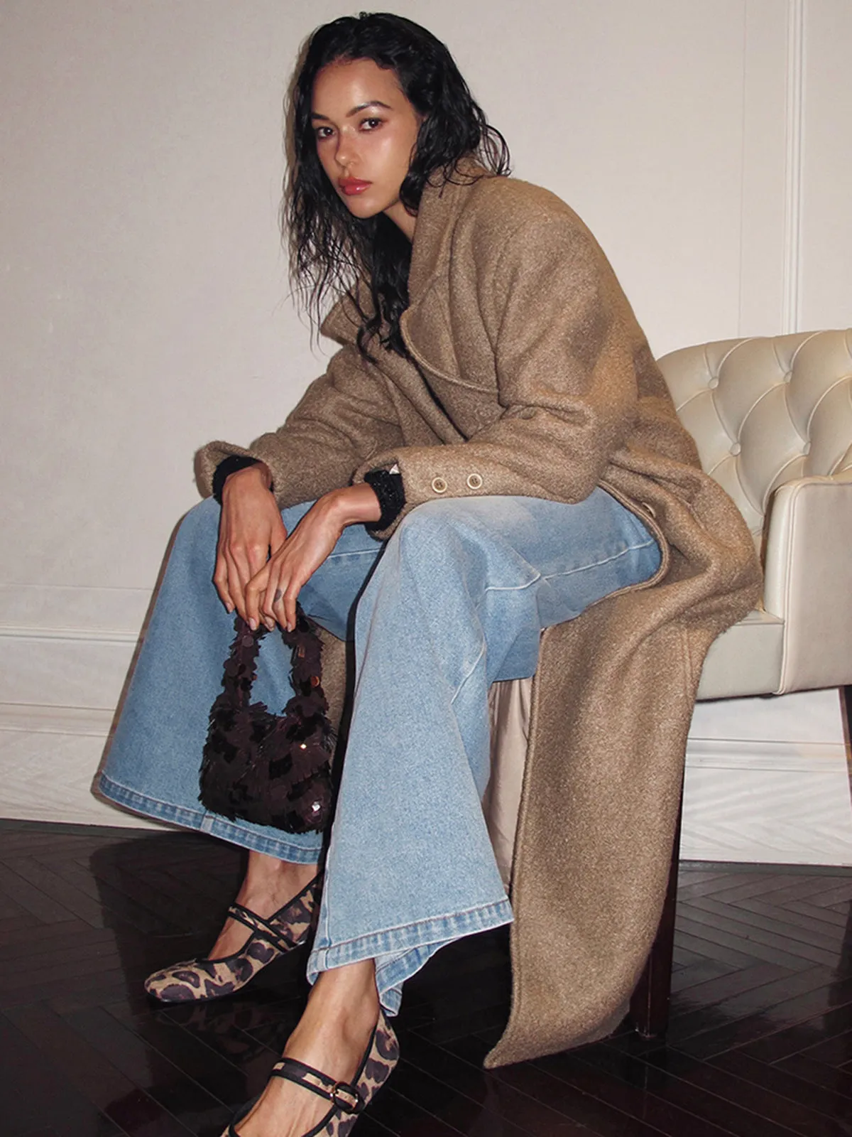 Split Pockets Tweed Coat sold by COMMENSE product image thumbnail 3