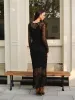 Lace Panel Long Dress sold by COMMENSE