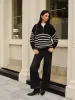 Half-Zip Striped Sweater sold by COMMENSE