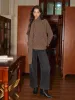 Minimalist Wool-Blend Scarf Sweater sold by COMMENSE