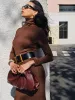 Turtleneck Pinstripe Jersey Dress Without Belt sold by COMMENSE