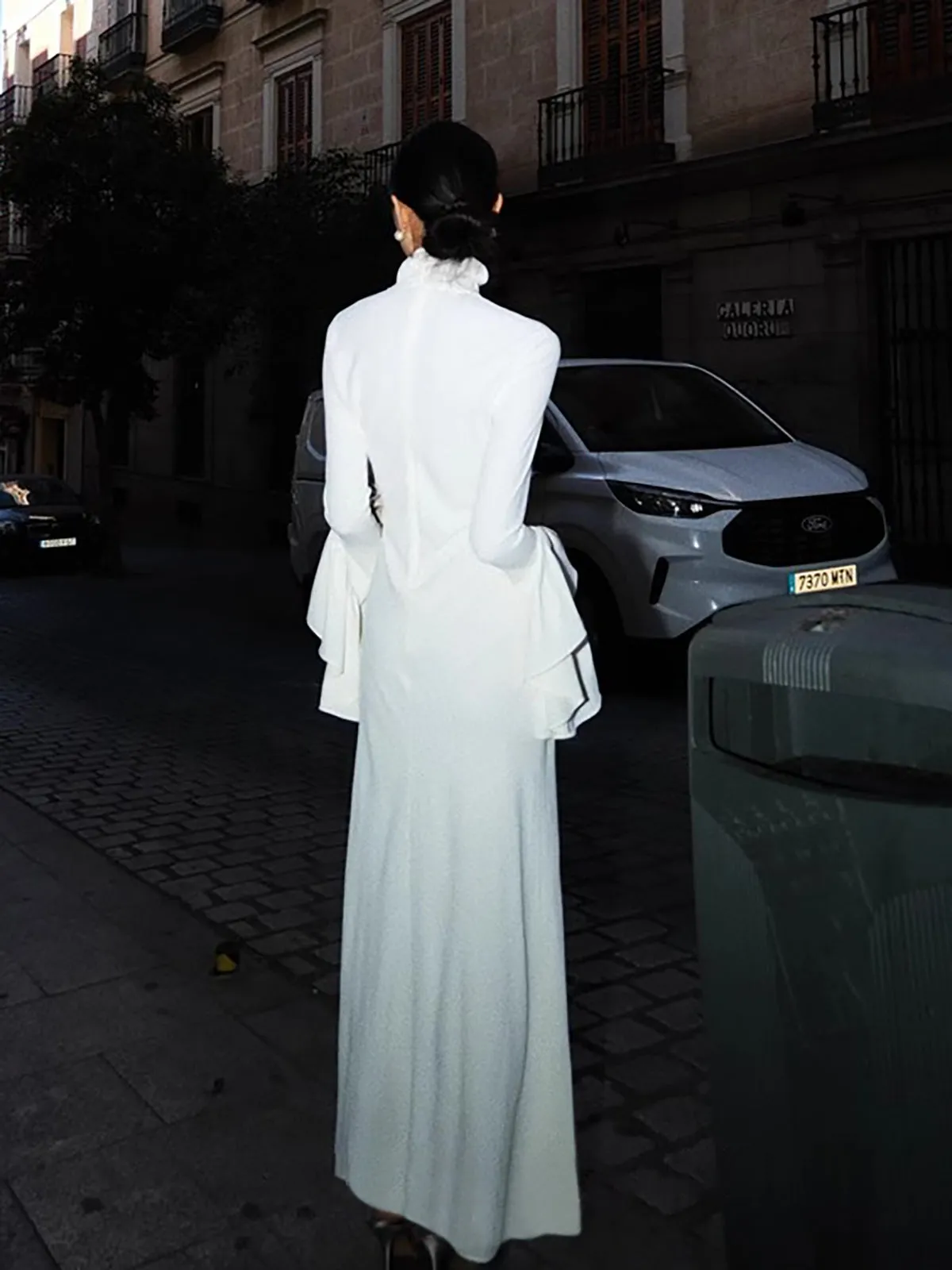 Turtleneck Ruffle Sleeve Long Dress sold by COMMENSE product image thumbnail 5