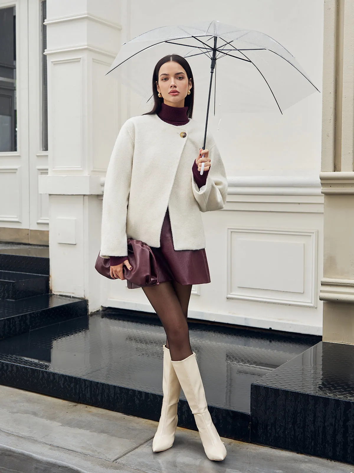 Romance Button Shift Coat sold by COMMENSE