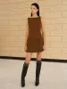 Corduroy Belted Tank Short Dress sold by COMMENSE