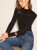 Ribbed Sheer-Detail Skinny Sweater sold by COMMENSE