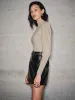 Pleated Lantern Sleeve Slim Sweater sold by COMMENSE