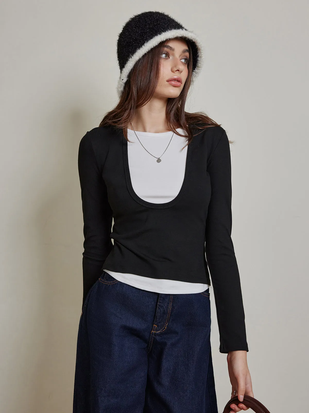 2 in 1 Color Block Jersey Top sold by COMMENSE product image thumbnail 2