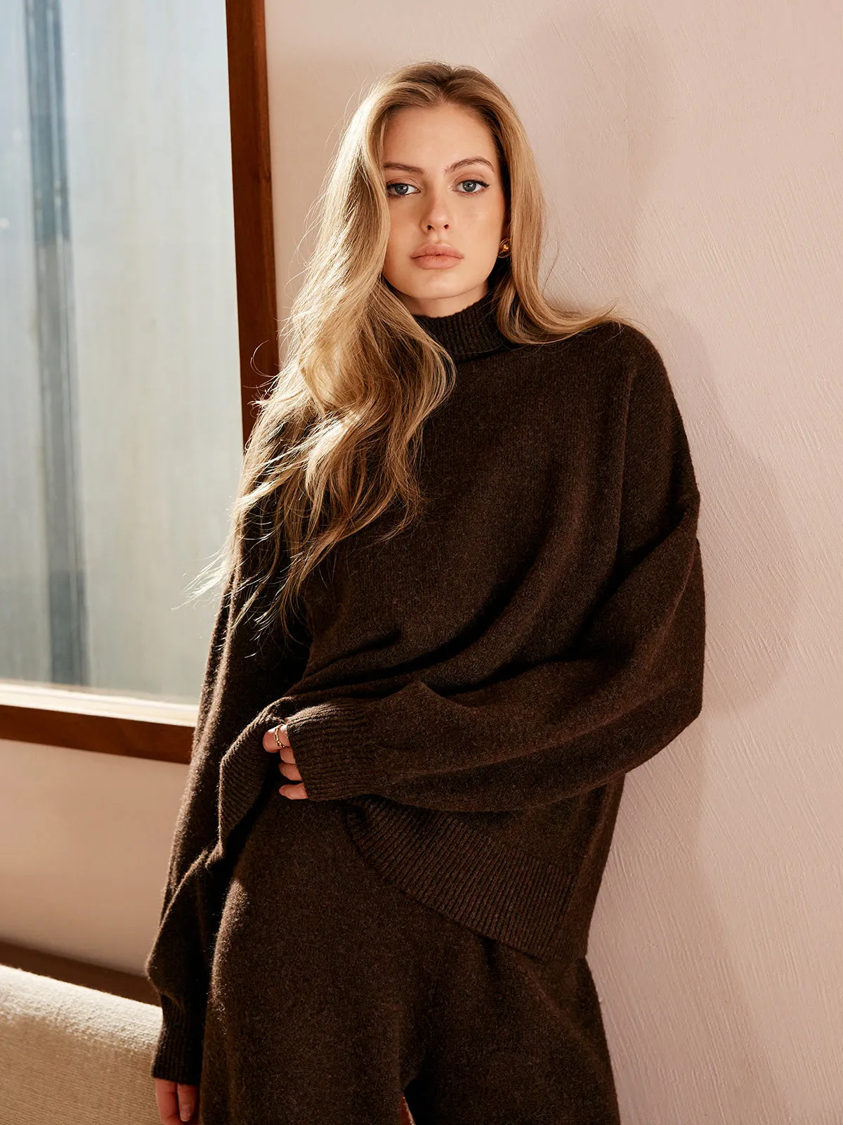 Basic Mock Neck Shift Sweater sold by COMMENSE product image thumbnail 3