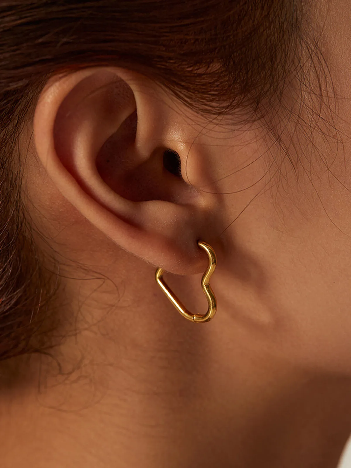 Heart Stud Earrings sold by COMMENSE