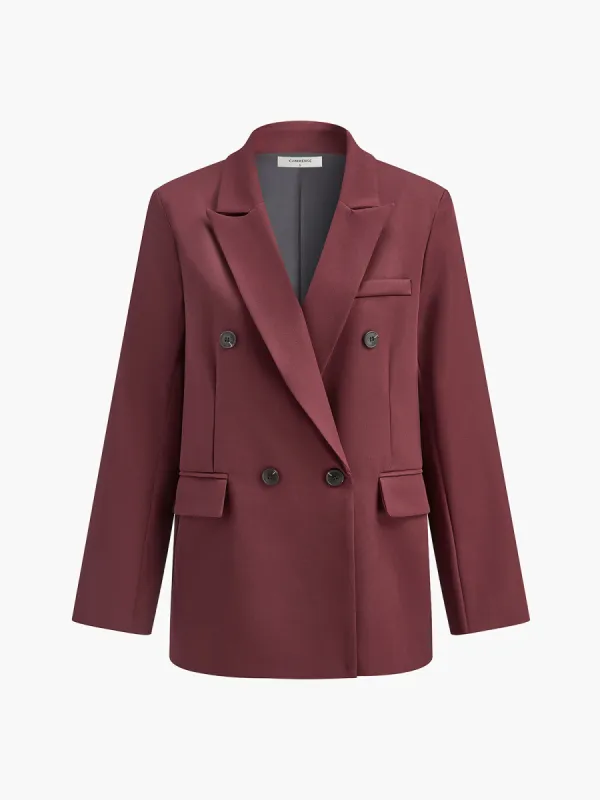 Basic Piping Button Blazer sold by COMMENSE