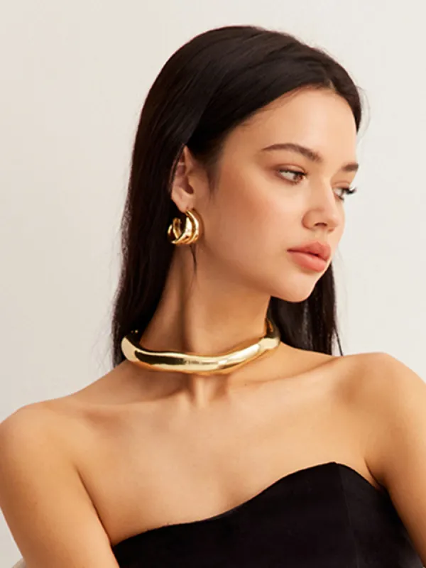 Irregular Lava Chunky Open Choker sold by COMMENSE