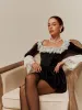 Lace Trim Velvet Short Dress sold by COMMENSE