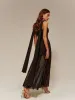 One Strap Long-Ribbon Chiffon Dress sold by COMMENSE