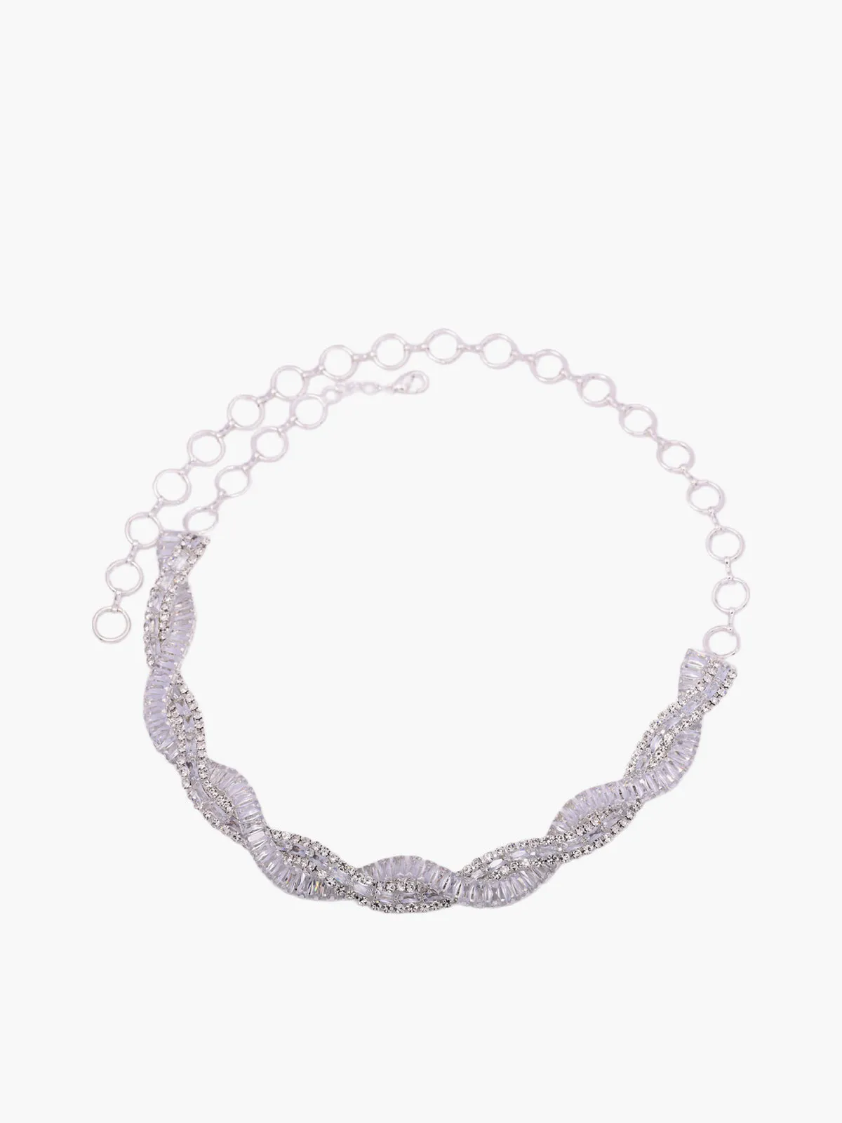 Rhinestone Twist Choker Necklace sold by COMMENSE product image thumbnail 3