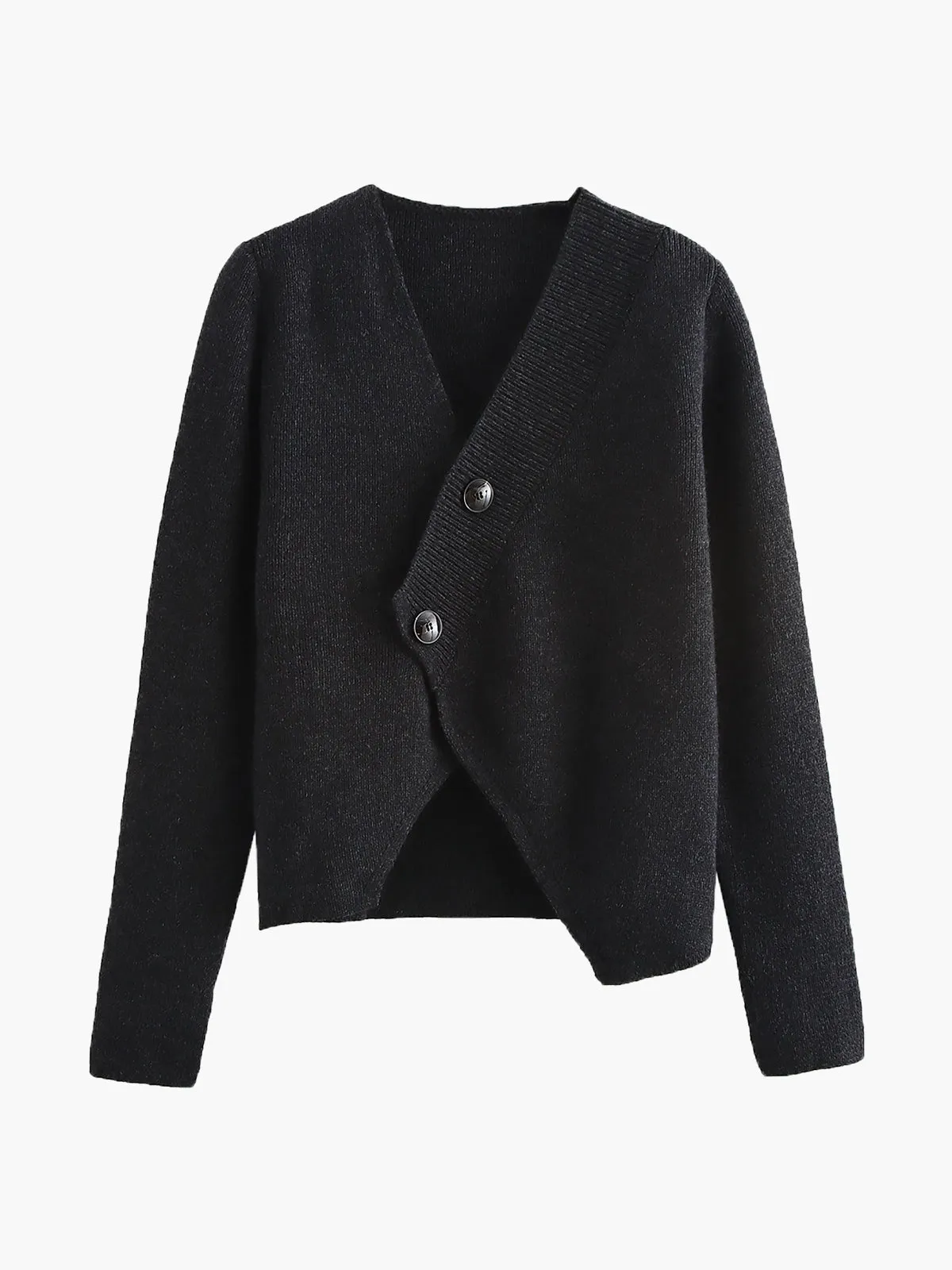 Asymmetrical Cutout Button Knit Top sold by COMMENSE product image thumbnail 2