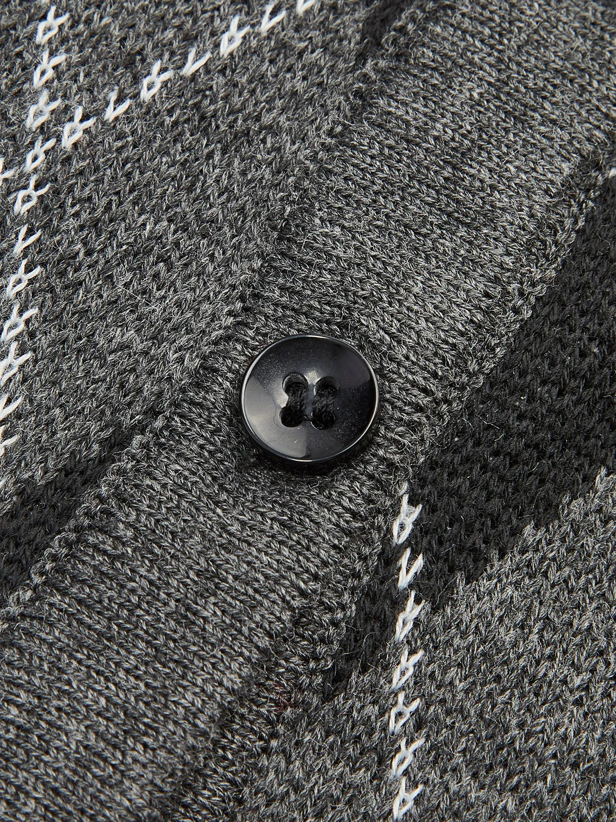 Rhombic Pattern Belted Button Cardigan sold by COMMENSE product image thumbnail 4