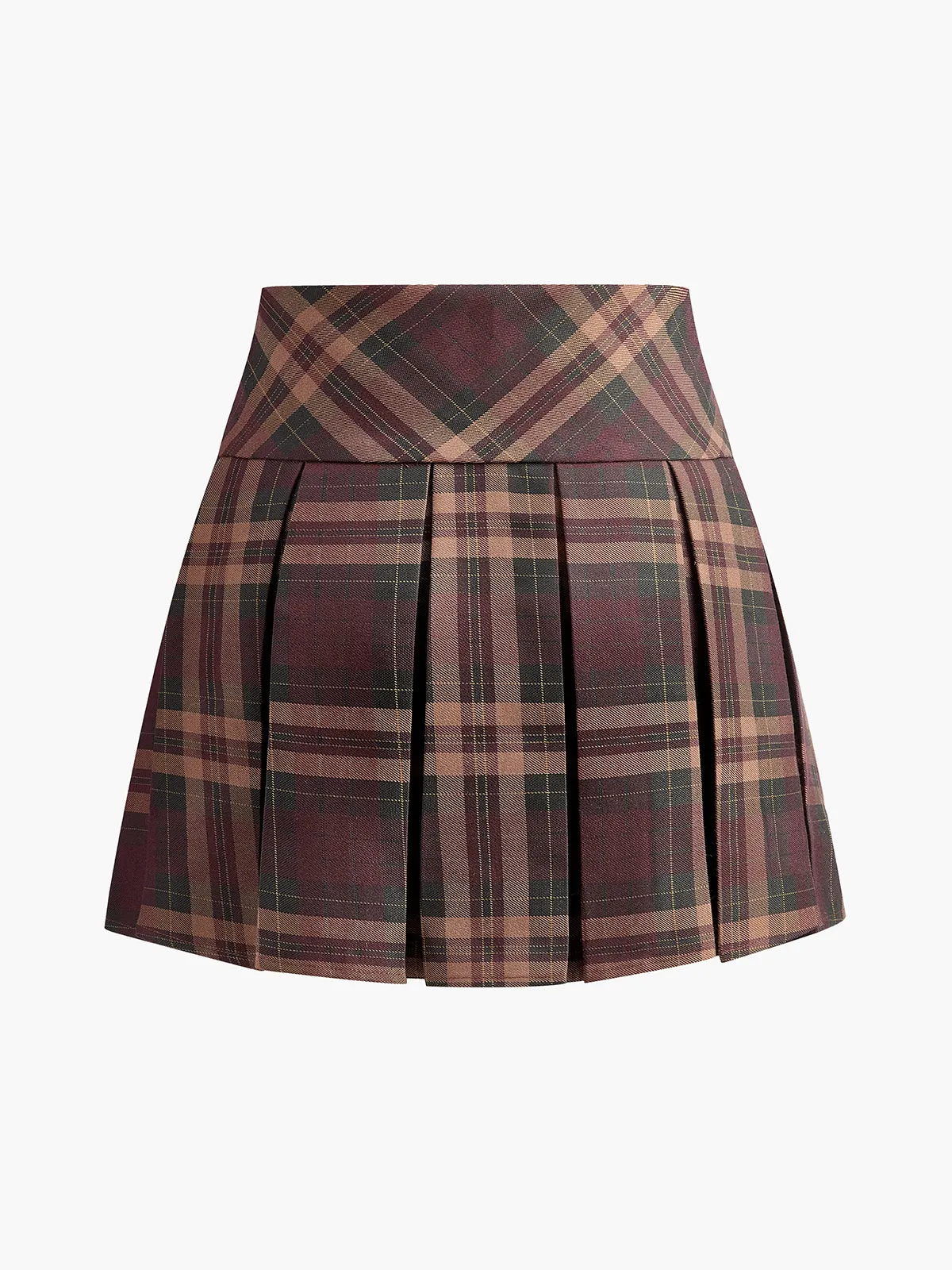 Checked Pleated Mini Skirt sold by COMMENSE product image thumbnail 2