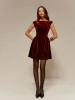 Velvet Pleated Tank Short Dress sold by COMMENSE