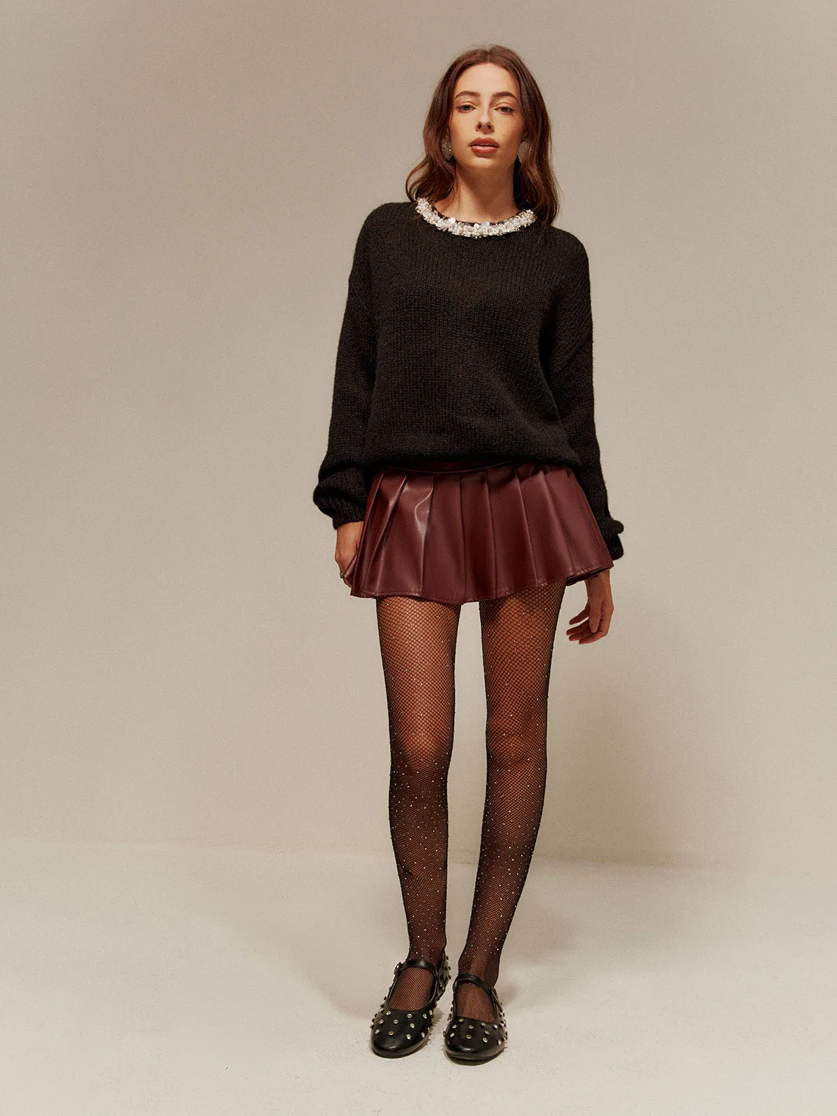 Rhinestone-Decor Cozy Sweater sold by COMMENSE product image thumbnail 4