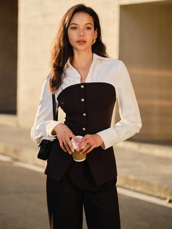 2 in 1 Button Slit Slim Polo Shirt sold by COMMENSE