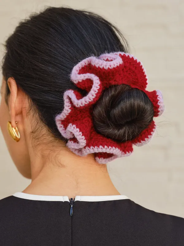 Crochet Ruffle Scrunchie sold by COMMENSE