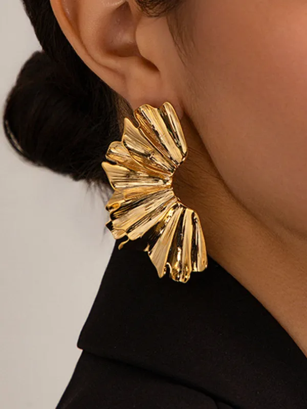 Irregular Leave Drop Earrings sold by COMMENSE