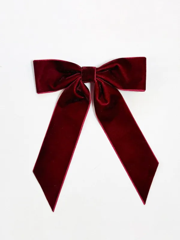 Velvet Bow Hair Clip sold by COMMENSE