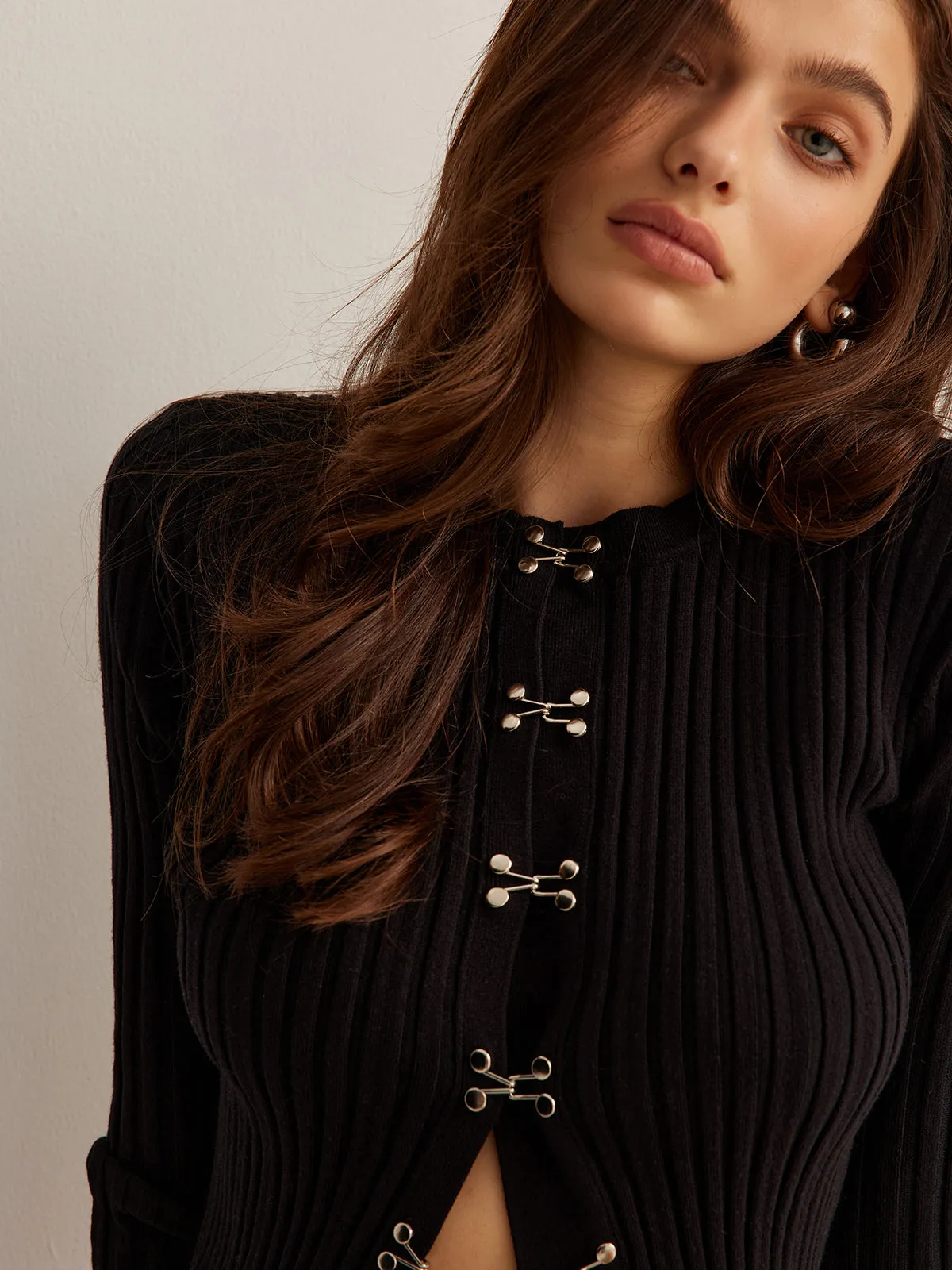 Hook Front Skinny Knit Top sold by COMMENSE product image thumbnail 2