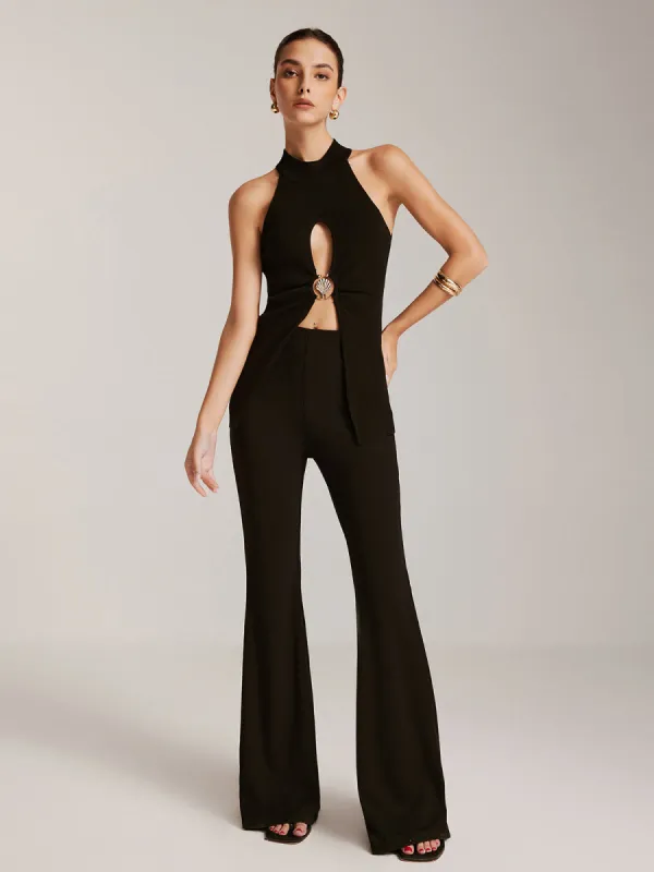 Sexy Cutout Metal-Ring Sweater Vest sold by COMMENSE