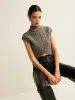Cable-Knit Mock Neck Crop Sweater Vest sold by COMMENSE