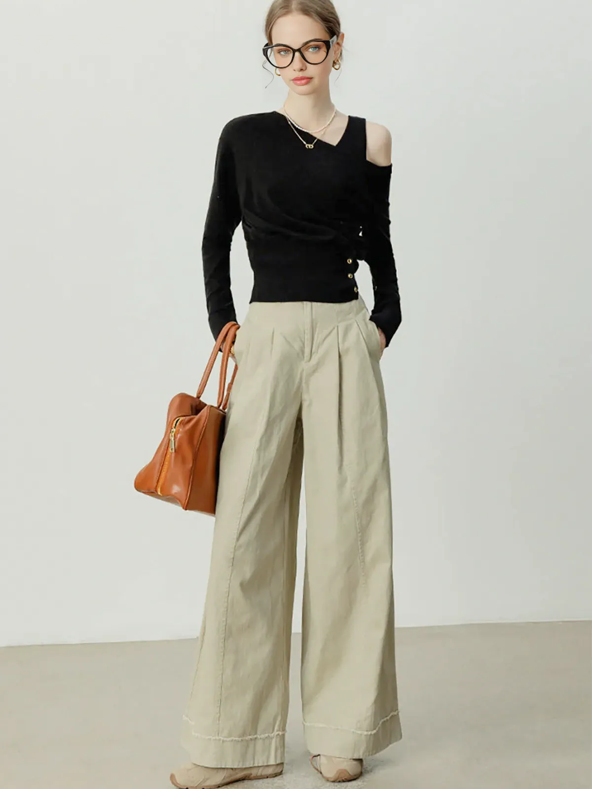 Asymmetrical Cold Shoulder Sweater Co-ords sold by COMMENSE product image thumbnail 3