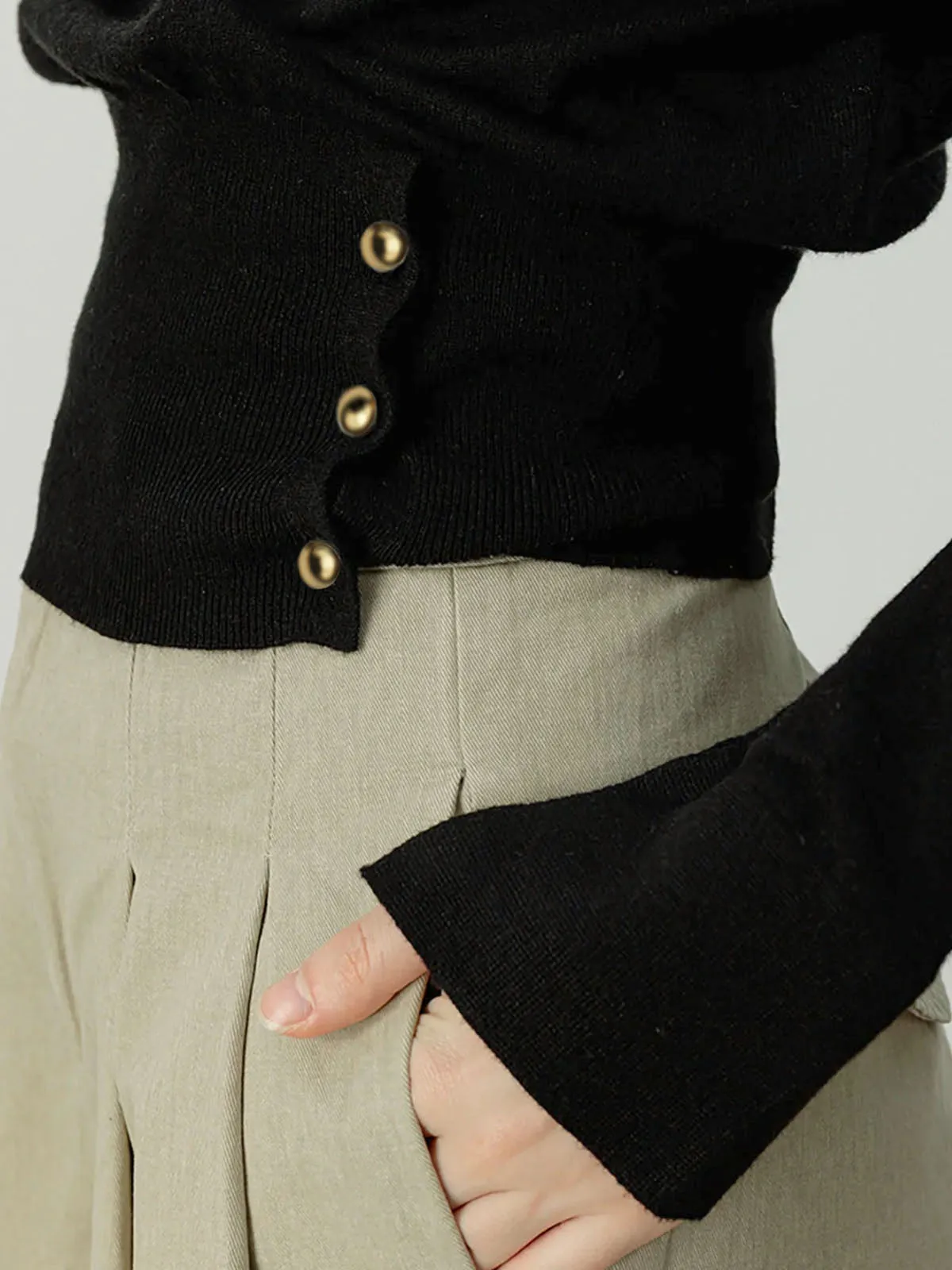 Asymmetrical Cold Shoulder Sweater Co-ords sold by COMMENSE product image thumbnail 5