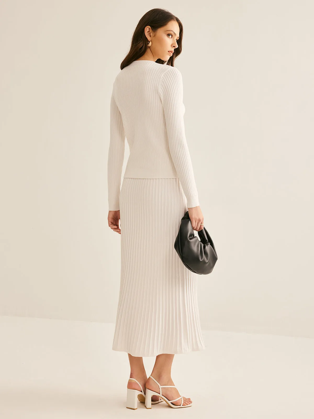 Elegant Button Pleated Sweater Co-ords sold by COMMENSE product image thumbnail 2