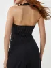 Pinstripe Halter Vest sold by COMMENSE