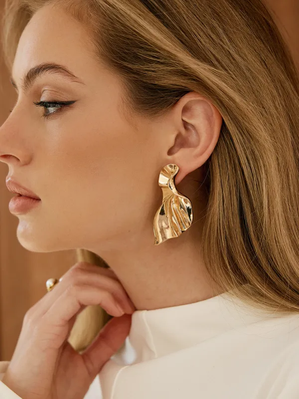 Mermaid Tail Ruched Earrings sold by COMMENSE
