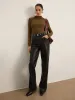 Mock Neck Asymmetical Pleated Top sold by COMMENSE