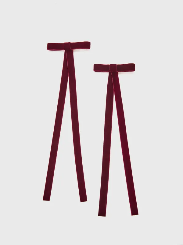 2pcs Velvet Bow Hair Clip sold by COMMENSE