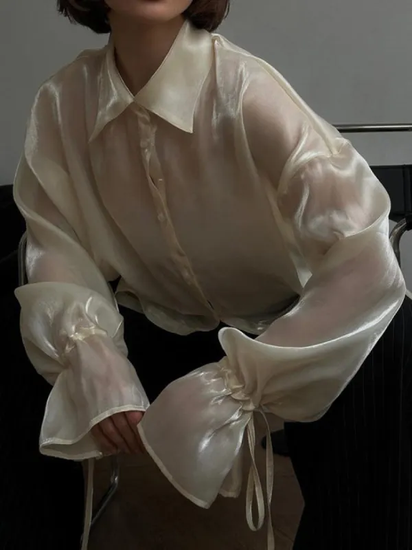 Rayon Semi-Sheer Polo Shirt sold by COMMENSE